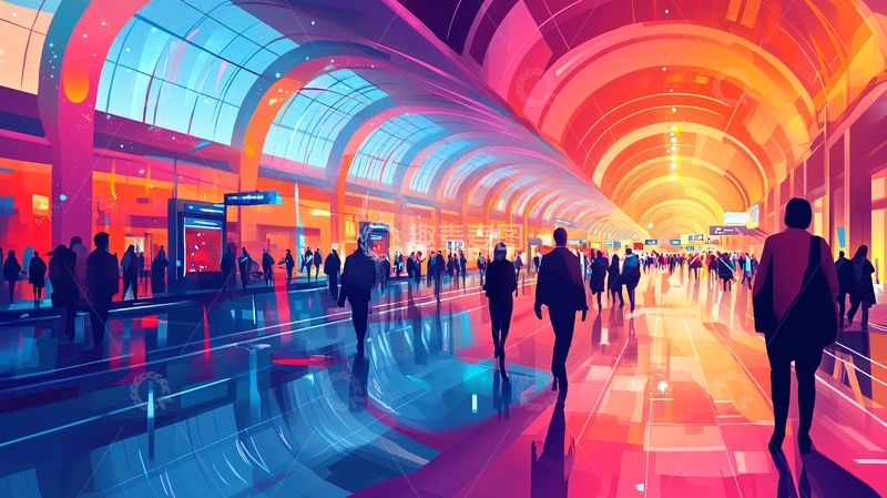 高清大图下载【趣麦麦图】未来科技感长廊