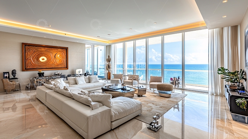 高清大图下载【趣麦麦图】海景豪宅客厅