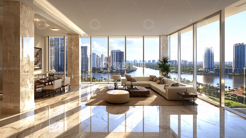 高清大图下载【趣麦麦图】现代简约风格豪宅客厅