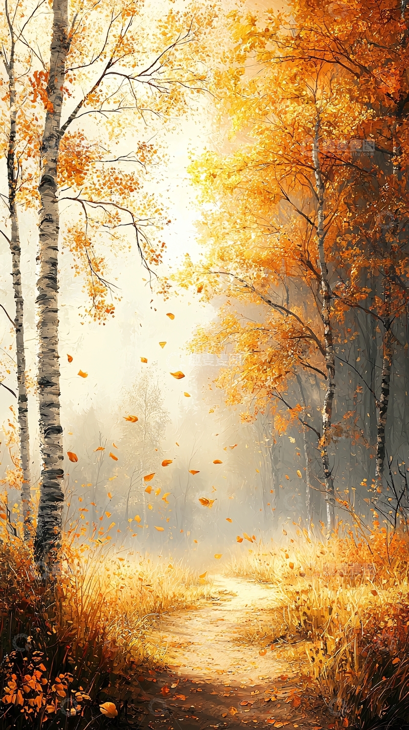高清大图下载【趣麦麦图】秋日森林小路