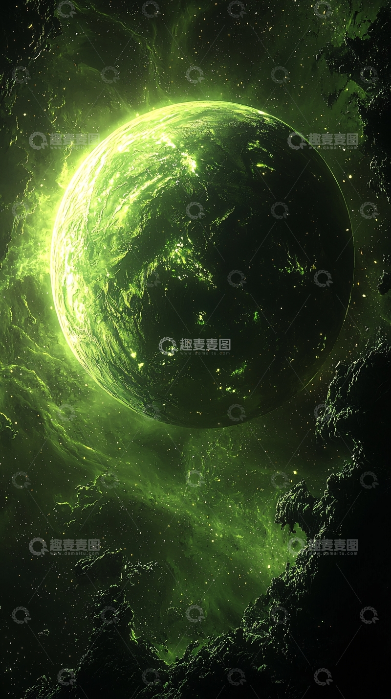 高清大图下载【趣麦麦图】绿色星球