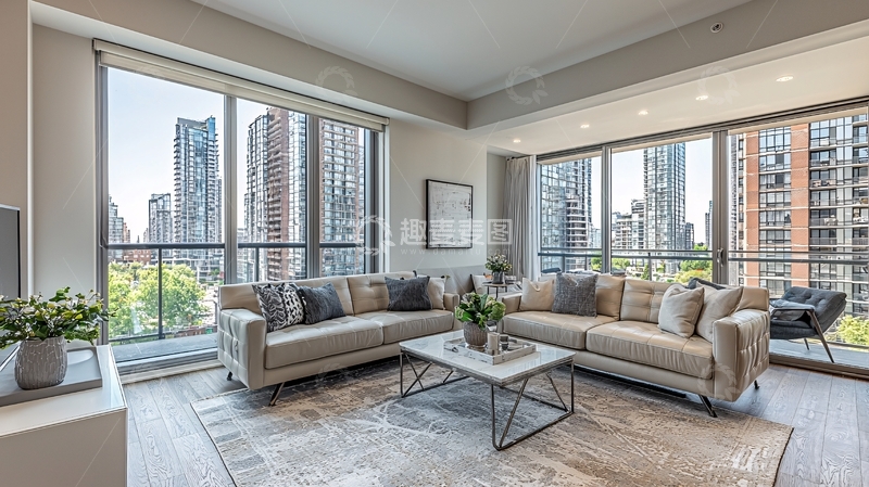 高清大图下载【趣麦麦图】现代简约客厅