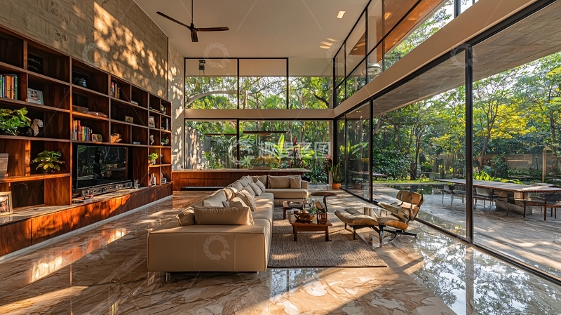 高清大图下载【趣麦麦图】现代简约别墅客厅