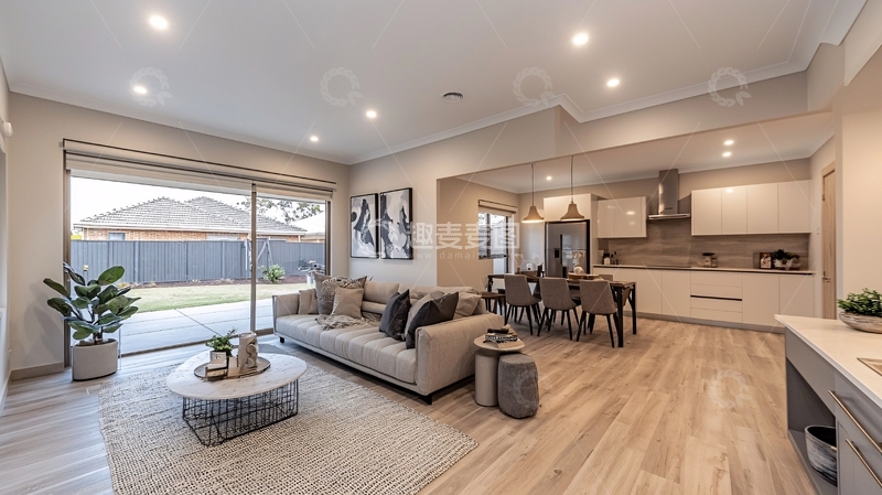 高清大图下载【趣麦麦图】现代简约开放式客厅