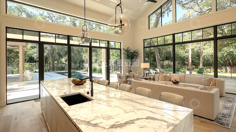 高清大图下载【趣麦麦图】现代简约别墅客厅