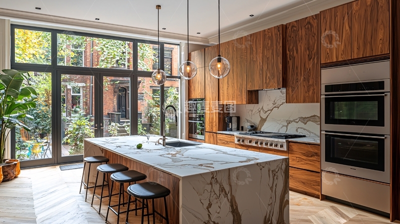 高清大图下载【趣麦麦图】现代风格开放式厨房