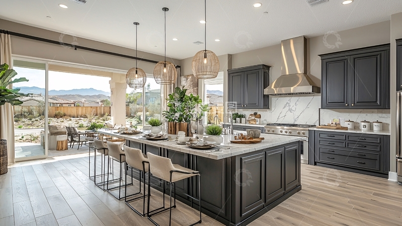 高清大图下载【趣麦麦图】现代简约开放式厨房