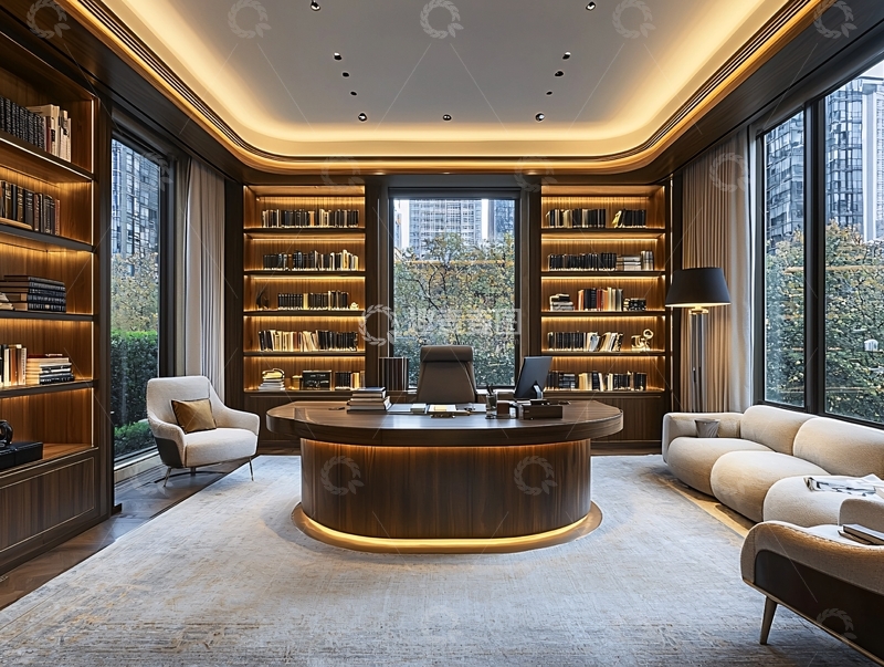 高清大图下载【趣麦麦图】高端奢华书房