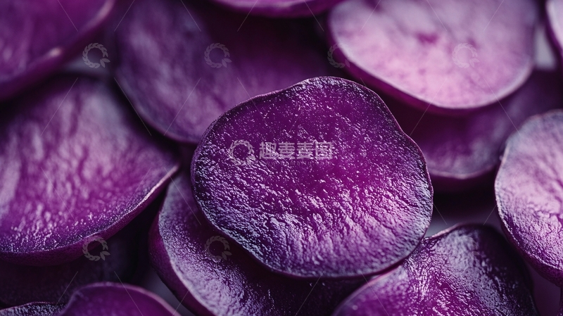 高清大图下载【趣麦麦图】紫薯切片特写