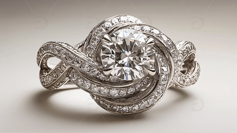 精美钻石缠绕戒指