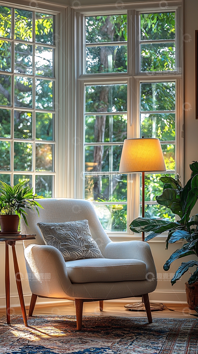 高清大图下载【趣麦麦图】阳光洒进房间的舒适角落