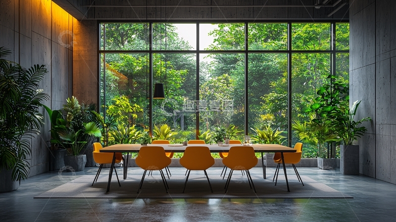 高清大图下载【趣麦麦图】落地窗餐厅