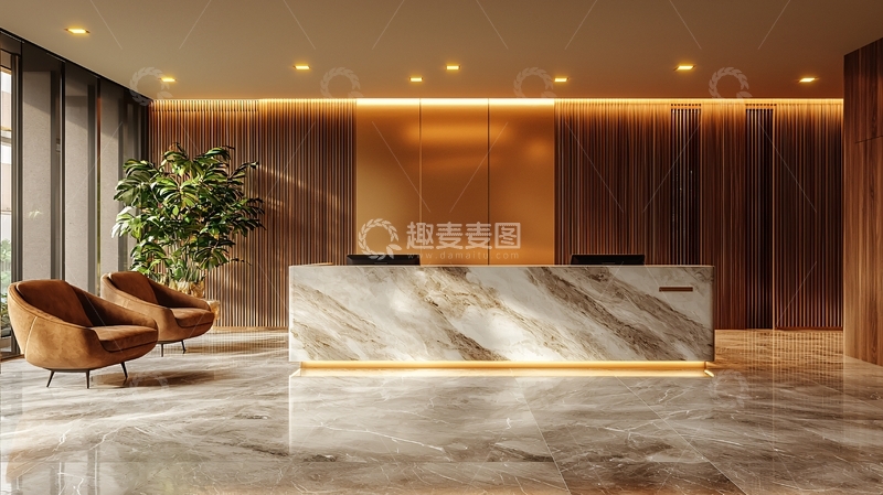 高清大图下载【趣麦麦图】现代风格接待台