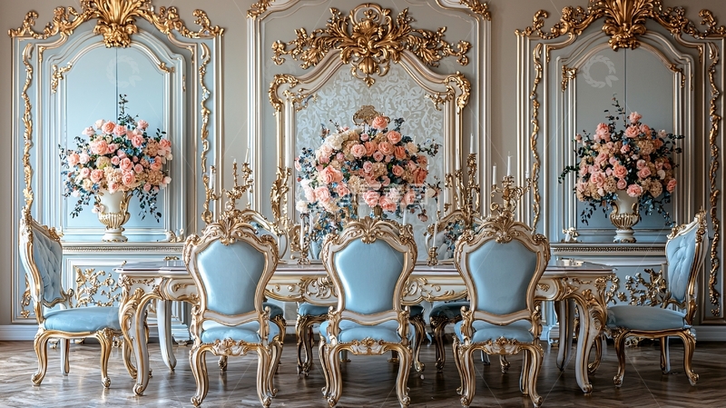 高清大图下载【趣麦麦图】巴洛克风格餐厅