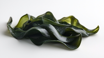 堆叠的深绿色海藻