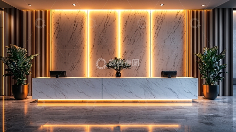 高清大图下载【趣麦麦图】酒店大堂前台设计