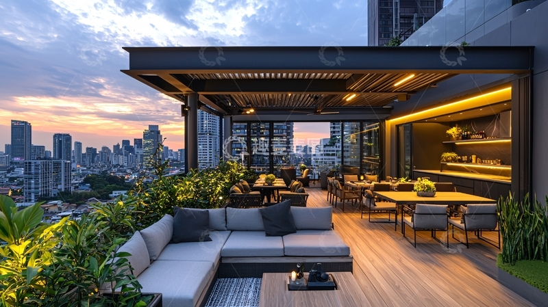 高清大图下载【趣麦麦图】城市景观露台