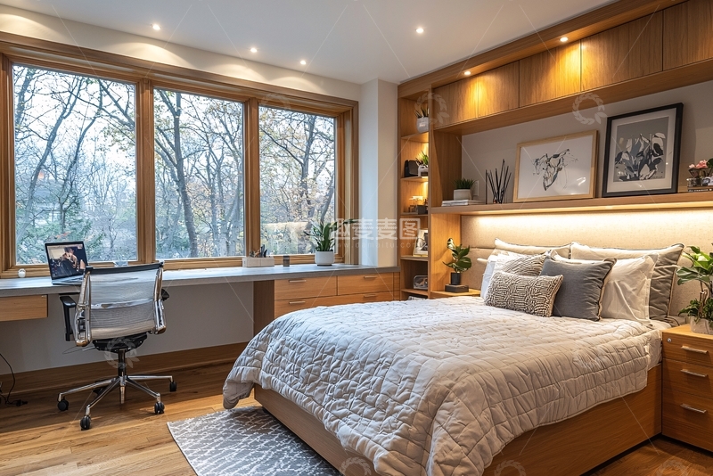 高清大图下载【趣麦麦图】现代简约卧室设计68
