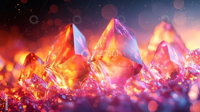 高清大图下载【趣麦麦图】火焰中的晶体