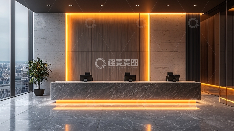 高清大图下载【趣麦麦图】现代化公司前台设计