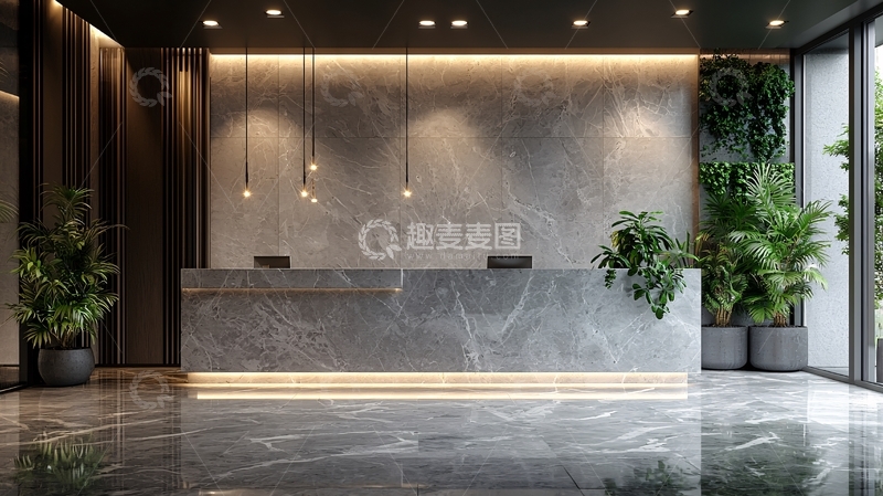 高清大图下载【趣麦麦图】现代酒店大堂设计