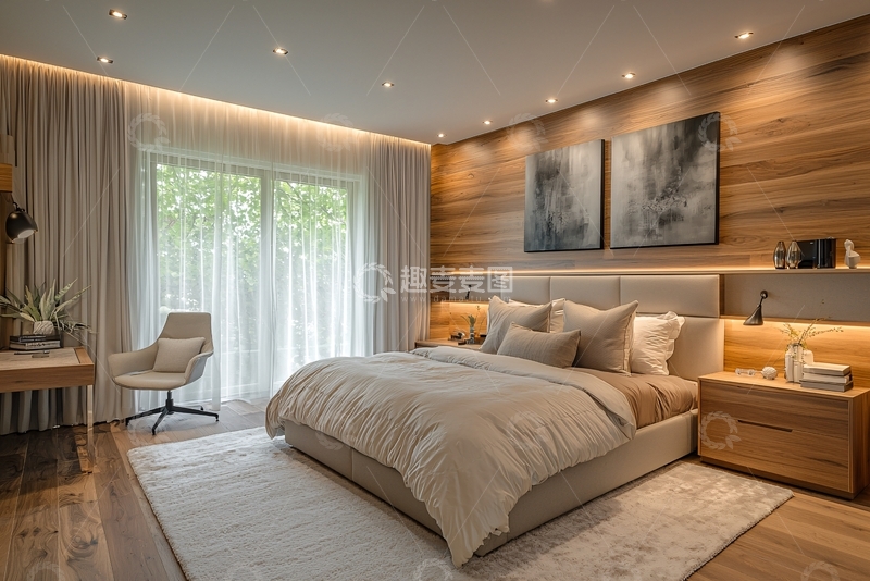 高清大图下载【趣麦麦图】-现代简约卧室设计70