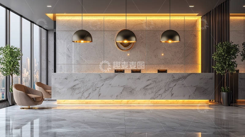 高清大图下载【趣麦麦图】现代酒店大堂接待处
