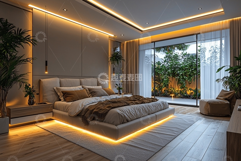 高清大图下载【趣麦麦图】现代简约卧室设计69