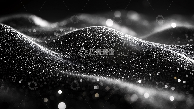 高清大图下载【趣麦麦图】抽象黑色波浪背景