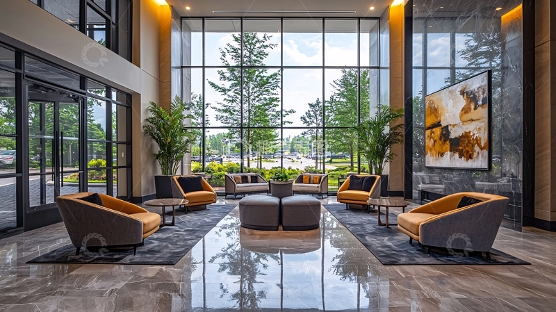 高清大图下载【趣麦麦图】现代化酒店大堂