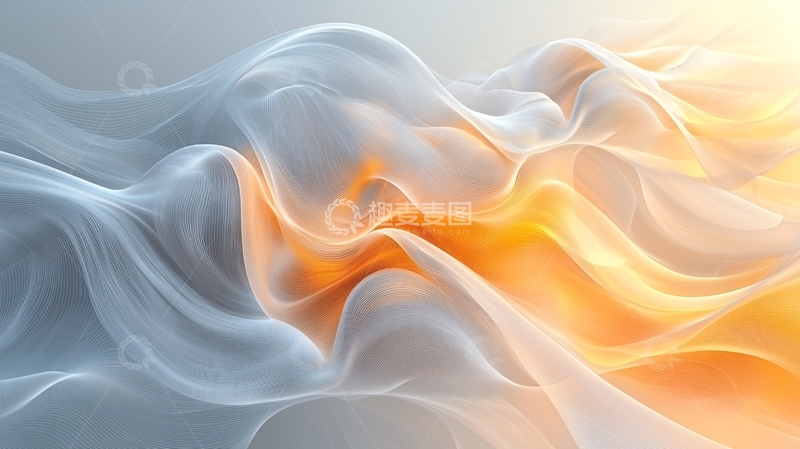 高清大图下载【趣麦麦图】抽象飘逸丝绸质感