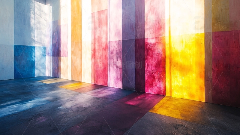 高清大图下载【趣麦麦图】彩色玻璃墙