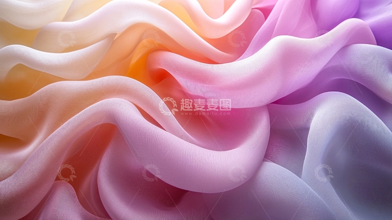 高清大图下载【趣麦麦图】渐变色丝绸布料