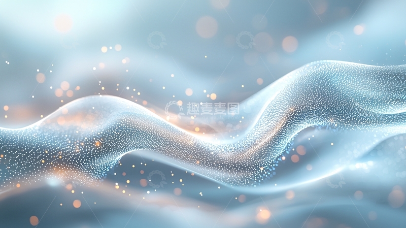 高清大图下载【趣麦麦图】流动的光影粒子背景