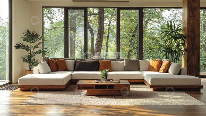 高清大图下载【趣麦麦图】现代简约日式客厅