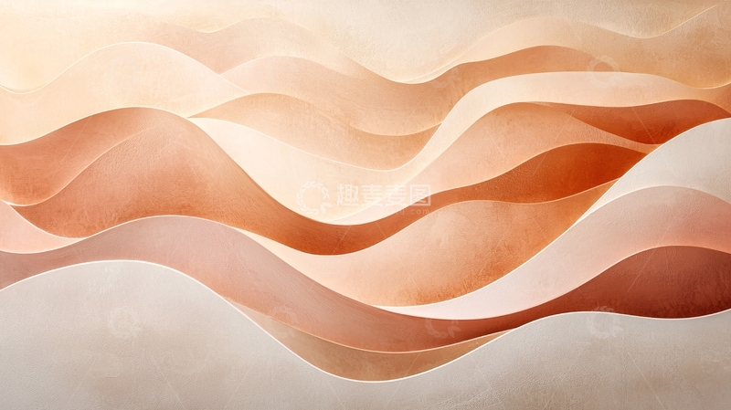 高清大图下载【趣麦麦图】抽象的柔和色调波浪
