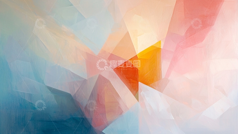 高清大图下载【趣麦麦图】抽象几何彩色画