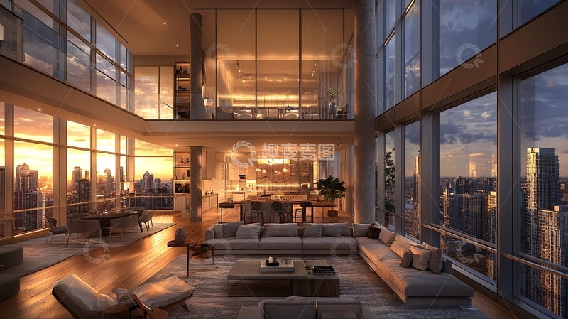 高清大图下载【趣麦麦图】高端公寓夜景