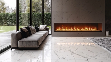 现代简约客厅壁炉