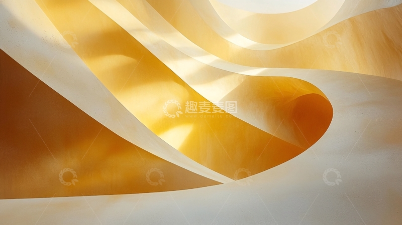 高清大图下载【趣麦麦图】金色丝绸褶皱质感