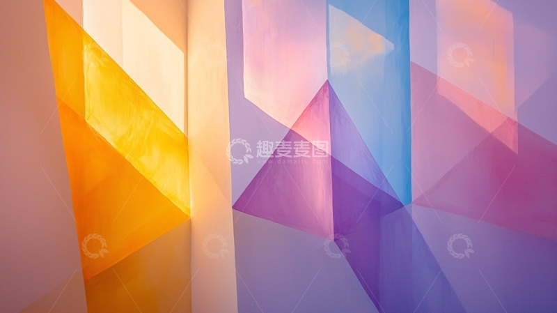 高清大图下载【趣麦麦图】彩色几何光影