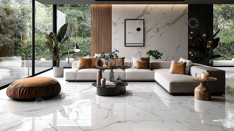 高清大图下载【趣麦麦图】现代简约客厅大理石瓷砖