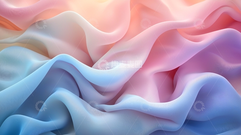 高清大图下载【趣麦麦图】渐变色丝绸布料质感