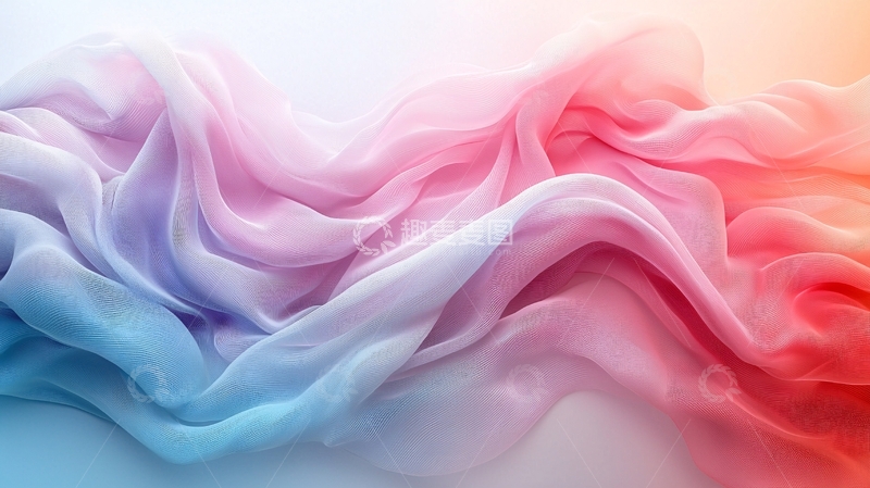 高清大图下载【趣麦麦图】彩色飘逸丝绸布料