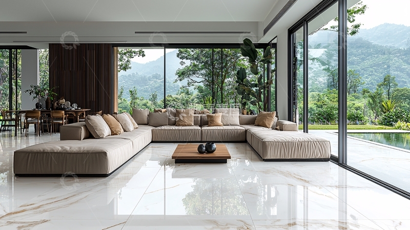 高清大图下载【趣麦麦图】现代极简风格客厅