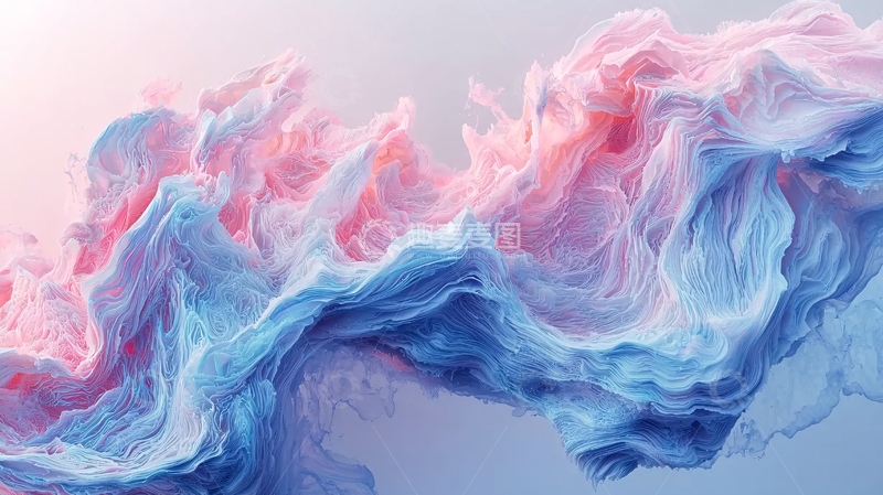 高清大图下载【趣麦麦图】粉色蓝色棉花糖质感