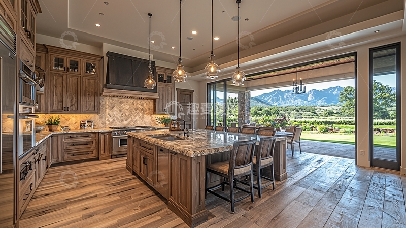 高清大图下载【趣麦麦图】现代乡村风格厨房