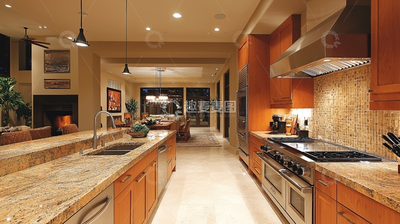 高清大图下载【趣麦麦图】高端开放式厨房