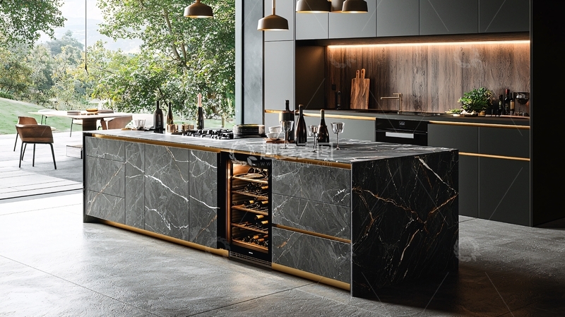 高清大图下载【趣麦麦图】现代化奢华厨房