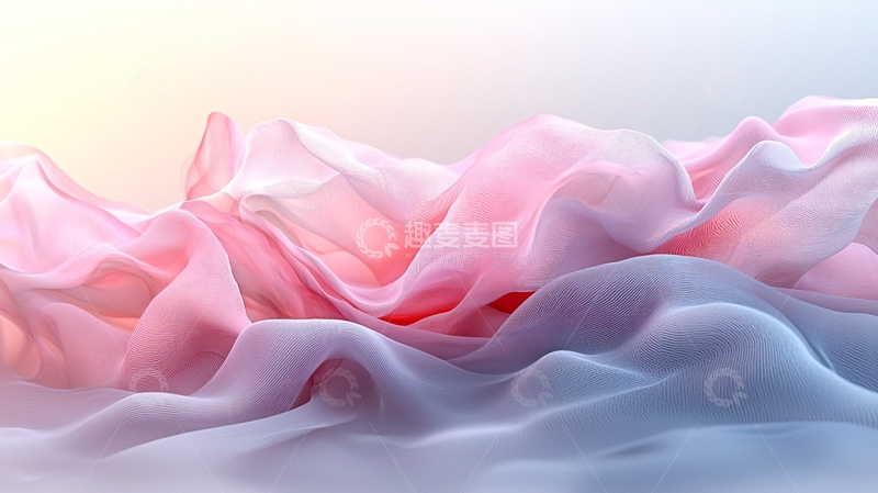 高清大图下载【趣麦麦图】粉色轻柔丝绸质感布料
